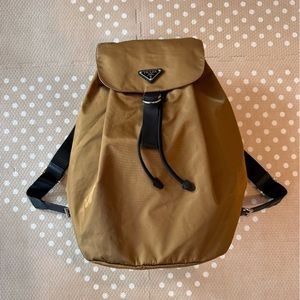PRADA Nylon Backpack in Tobacco - Authenticated
